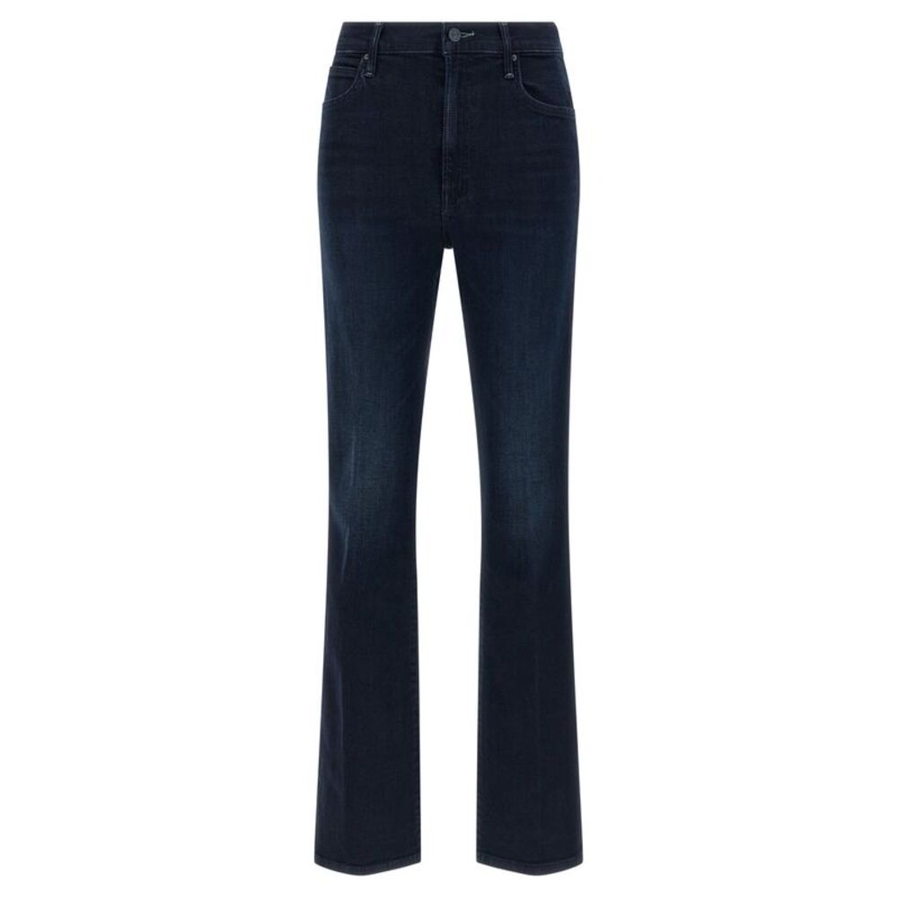Mother Denim Blue Cotton Flared Women's Jeans